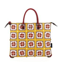 Gabs Borsa G3 Plus M Granny Square Giallo Viola Bianco Rosso - 1