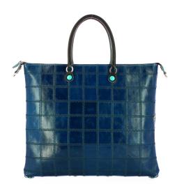 Gabs Borsa G43 L Patchwork in pelle lucida Bluette - 1