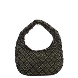 Gaëlle Maxi Hobo bag Denim Plissé Nero - 1