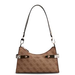 Guess Borsa a spalla Zadie Latte Logo Python - 1