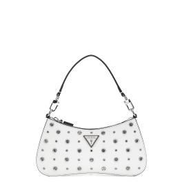 Guess Mini Borsa a spalla Liona con strass White - 1