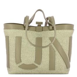 Iuntoo Shopping Sibilla Media Logo Raffia Cappuccino+Cappuccino - 1