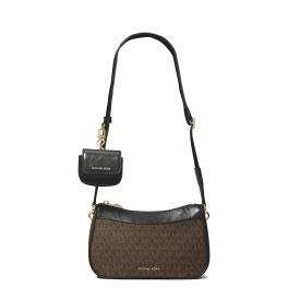 Michael Kors Borsa a tracolla Jet Set logata Brown Black - 1