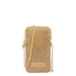 Love Moschino Portacellulare con strass Champagne - 1