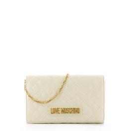 Love Moschino Clutch Shiny Quilted Offwhite - 1