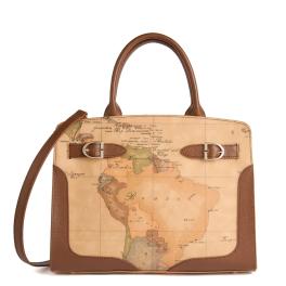 Alviero Martini 1a Classe Borsa a mano Valley Geo Castagna - 1