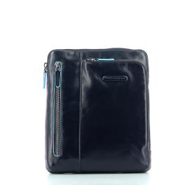 Leather Organised crossbody Blue Square-BLU/2-UN