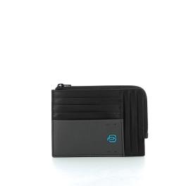 Zipped credit card holder Pulse-NERO-UN
