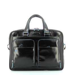 Slim Briefcase Blue Square 14.0-NERO-UN