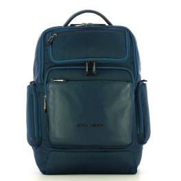Piquadro Zaino Fast-Check Porta PC in tessuto riciclato Macbeth 15.6 - 1