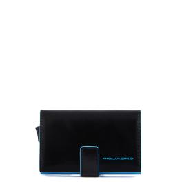 Piquadro Porta carte di credito con Sliding System RFID Blue Square - 1