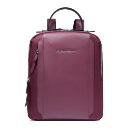Piquadro Lyra Bordeaux Small Backpack with 12.9" tablet sleeve - 1