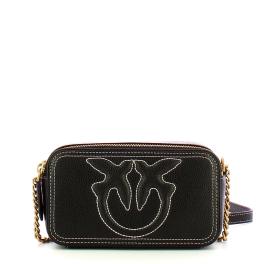 Pinko Camera Case Carrie Mini Nero Antique Gold - 1