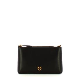 Pinko Pochette Mini Flat Horizontal Nero Antique Gold - 1