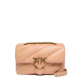 Pinko Borsa a tracolla Love Puff Rosa Toast Antique Gold - 1