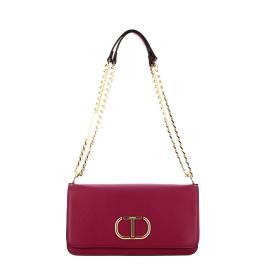 Twin Set Borsa a tracolla con Oval T Raspberry Radiance - 1