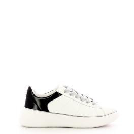 Twinset Sneakers in pelle Oval T Bic. Ottico Nero - 1