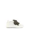 Sneakers in pelle con fiocco Bianco