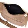 Borbonese Borsa Luna Bag Small con taschino in Nylon Riciclato Beige Marrone - 4