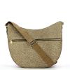 Borbonese Borsa Luna Bag Medium con taschino in Nylon Riciclato Beige Marrone - 1