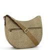 Borbonese Borsa Luna Bag Medium con taschino in Nylon Riciclato Beige Marrone - 2