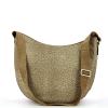 Borbonese Borsa Luna Bag Medium con taschino in Nylon Riciclato Beige Marrone - 3