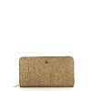 Borbonese Portafoglio Large RFID Zip Around in Nylon Riciclato Beige Marrone - 1