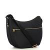 Borbonese Borsa Luna Bag Medium con taschino in Nylon Riciclato Dark Black - 2