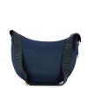 Borbonese Borsa Luna Bag Middle con taschino in Nylon Riciclato Blu - 3