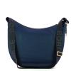 Borbonese Borsa Luna Bag Medium con taschino in Nylon Riciclato Blu - 3