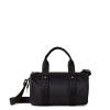 Borbonese Borsa a mano cilindrica in Nylon Riciclato Dark Black - 1