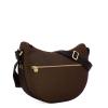 Borbonese Borsa Luna Bag Middle con taschino in Nylon Riciclato Testa Moro Nero - 2