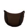 Borbonese Borsa Luna Bag Middle con taschino in Nylon Riciclato Testa Moro Nero - 3