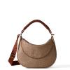 Borbonese Hobo Bag Horseback Medium Beige Cuoio - 1