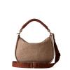 Borbonese Hobo Bag Horseback Medium Beige Cuoio - 3