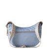 Borbonese Borsa Luna Bag Middle con taschino in Nylon Riciclato Topazio Grigio Chiaro - 1