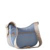 Borbonese Borsa Luna Bag Middle con taschino in Nylon Riciclato Topazio Grigio Chiaro - 2