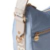 Borbonese Borsa Luna Bag Middle con taschino in Nylon Riciclato Topazio Grigio Chiaro - 4