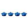 Le Creuset Set 4 Mini Cocotte 10 cm Azure Blu - 1