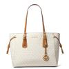 Michael Kors Borsa a spalla Voyager Medium logata Vanilla - 1