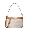 Michael Kors Borsa a spalla Jet Set Medium logata Vanilla Acorn - 1