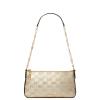 Michael Kors Borsa a spalla Empire Medium in vernice Pale Gold - 1