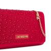 Love Moschino Pochette con strass Rosso - 3