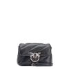 Pinko Mini Borsa a tracolla Love Puff Maxi Quilt Nero Old Silver - 1