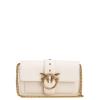 Pinko Mini borsa a tracolla Love One Simply Bianco Seta Antique Gold - 1