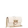 Pinko Mini borsa a tracolla Love One Simply Bianco Seta Antique Gold - 2