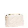 Pinko Borsa a tracolla Love Puff Bianco Seta Antique Gold - 3