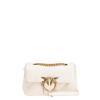 Pinko Mini Borsa a tracolla Love Puff Maxi Quilt Bianco Seta Antique Gold - 1