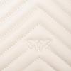 Pinko Borsa a tracolla Love One Chevron Bianco Seta Antique Gold - 5