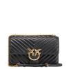 Pinko Borsa a tracolla Love One Chevron Nero Antique Gold - 1